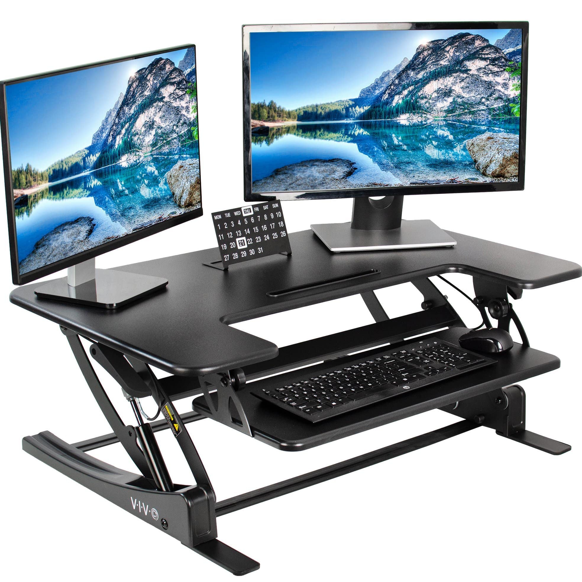 VIVO Steel Desk Monitor Laptop Riser Stand w/ Storage Drawer and 3 USB