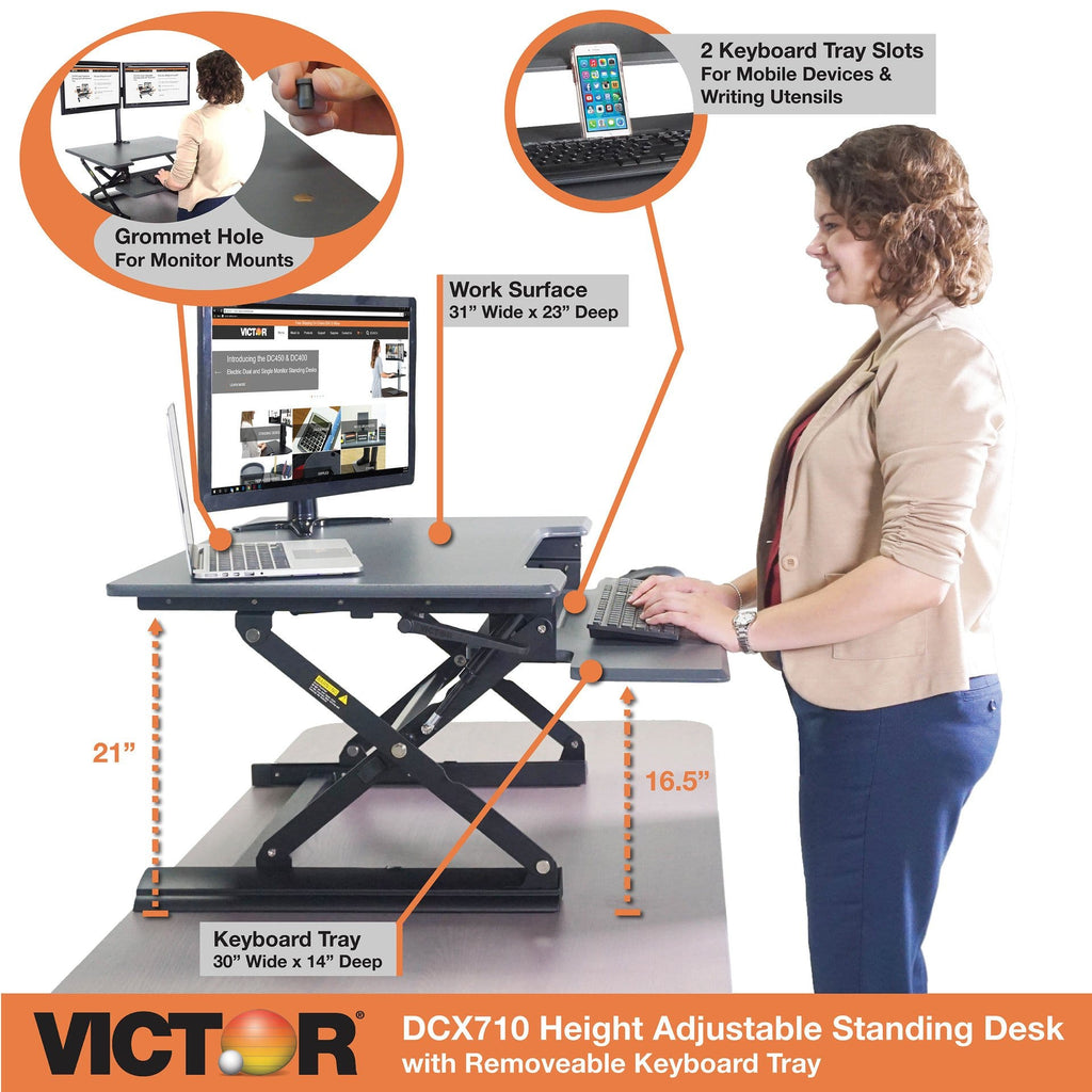 Victor Dcx710 High Rise Height Adjustable Standing Desk National