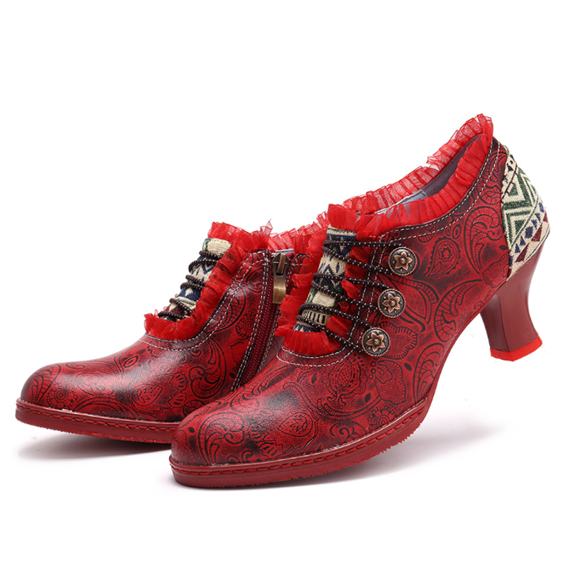 Ruffle Ankle Boots – Boho Shoes
