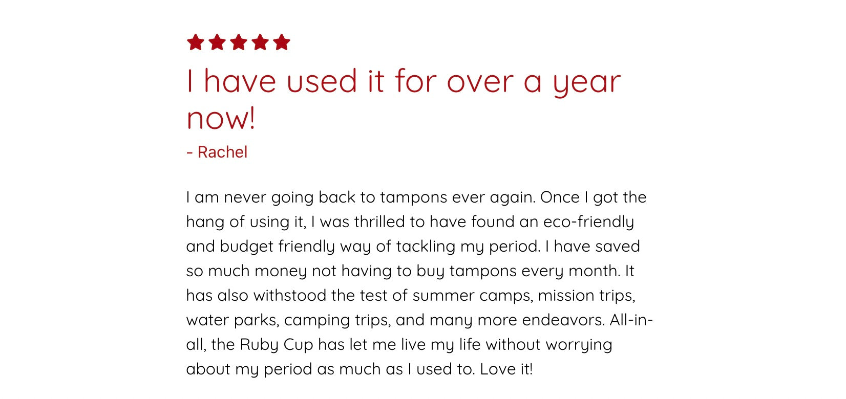 Ruby Cup menstrual cup review