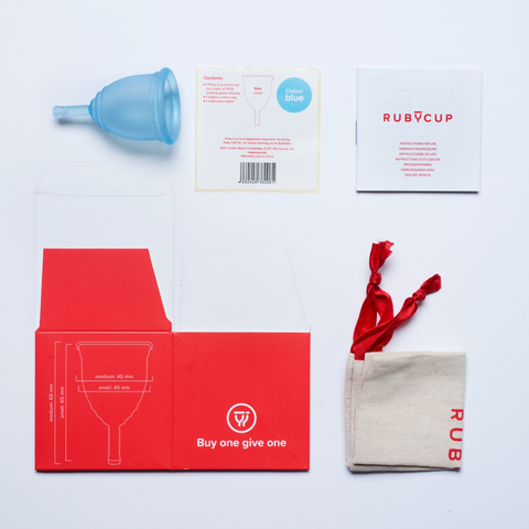 menstrual cup ruby cup, sustainable alternative to period pads and tampons