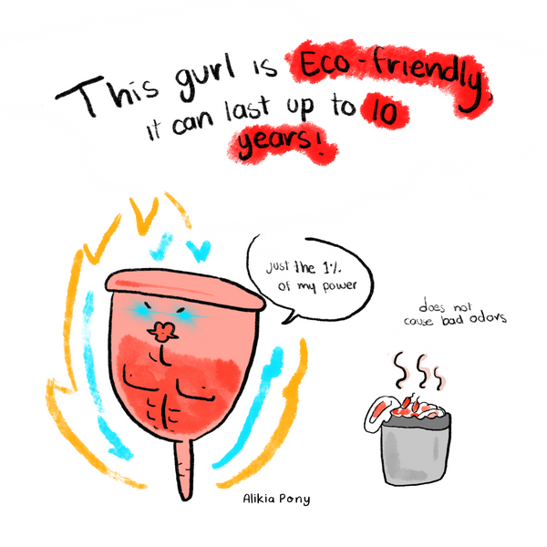 Period cup meme - how long can a menstrual cup last illustration