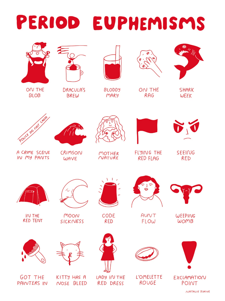 Period euphemisms illustration by Natalia Burnes