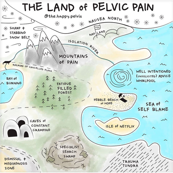 Meme about pelvic pain on periods by the happy pelvis