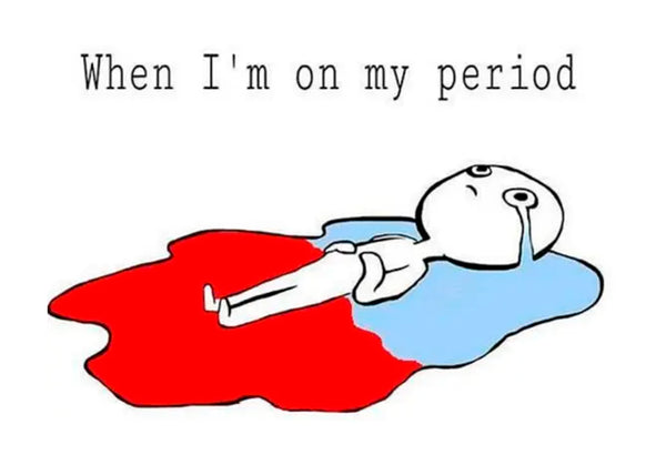 Meme about being on your period with the blood running while you just want to cry