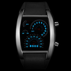 mens rubber led watch