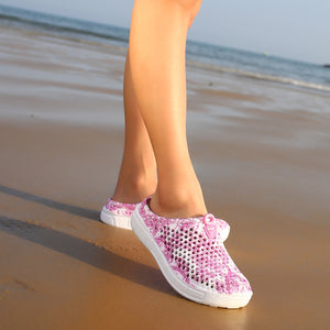 slippers on the beach