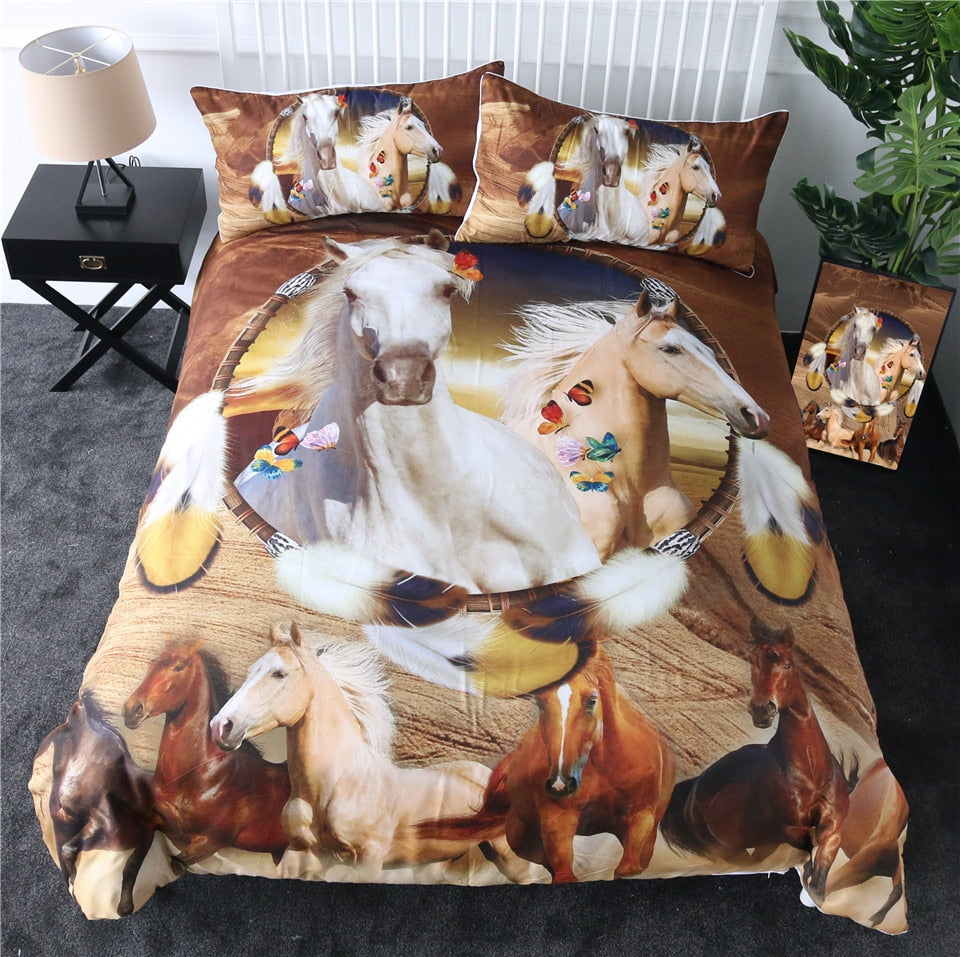 Horse Bedding Set Horses Dreamcatcher Wildnstuff