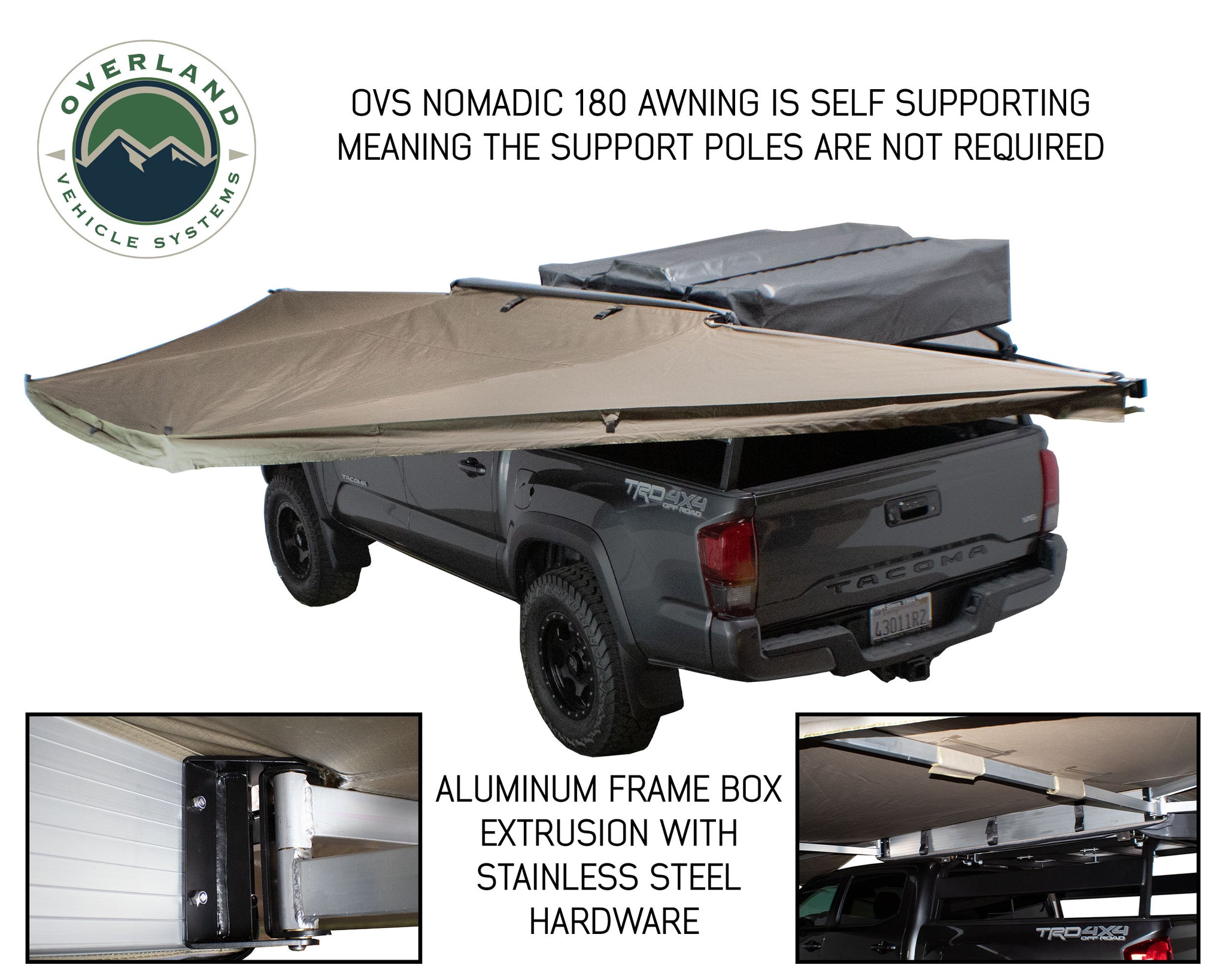 Ovs Nomadic Awning 270 Driver Side Dark Gray Cover With Black Cover Universal Black Cover Awning Nomad