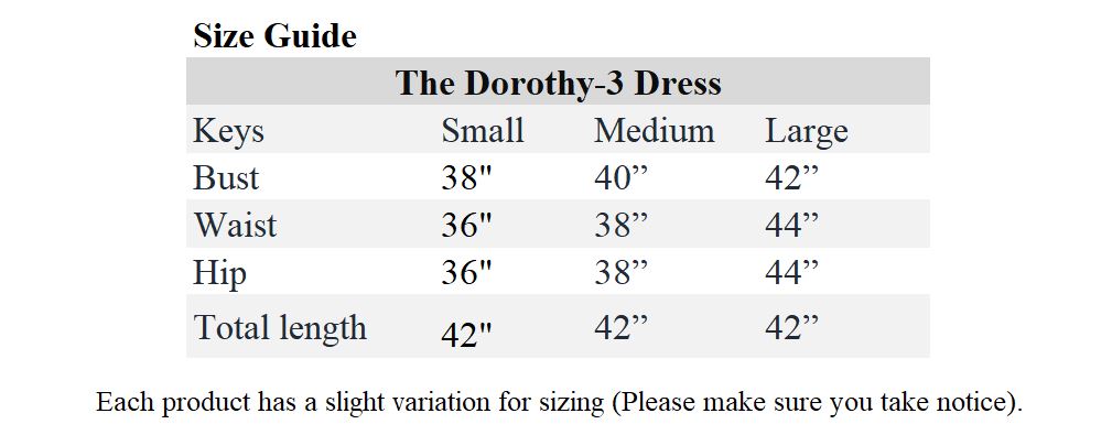 Thirakul Designs - Sizing Chart