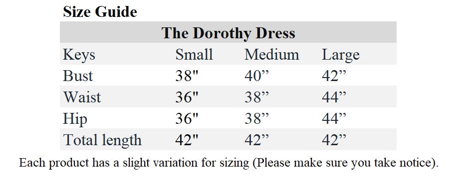 Thirakul Designs - Sizing Chart