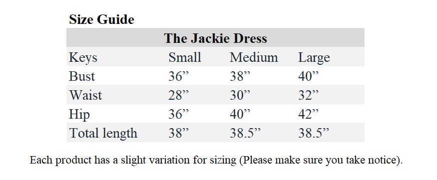 Thirakul Designs - Sizing Chart