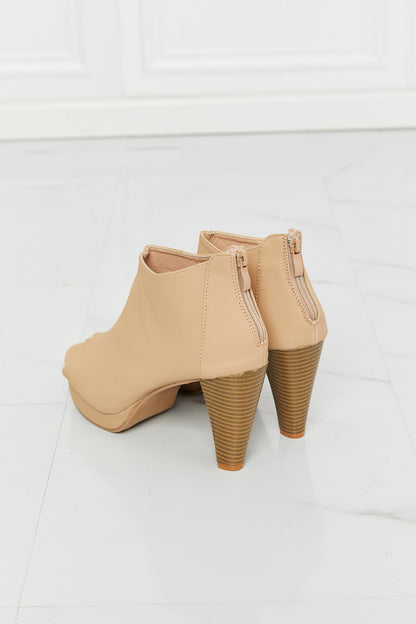 Forever Link Peep Toe Zip-Back Ankle Boots - Ships from The US-TFC&H Co.-women's ankle boots