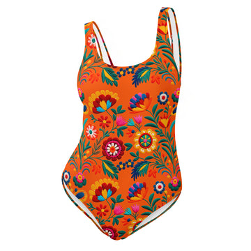 Tangerine Las Flores - One-Piece Swimsuit