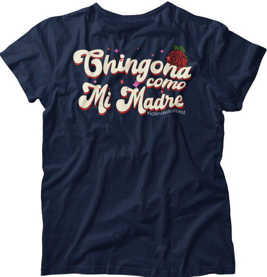 Chingona Como Mi Madre Vintage Ladie's short sleeve t-shirt