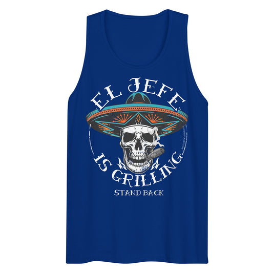 Men's Premium El Jefe Is Grilling Tank tank top