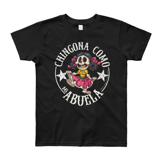 Youth Chingona Como Mi Abuela  Short Sleeve T-Shirt