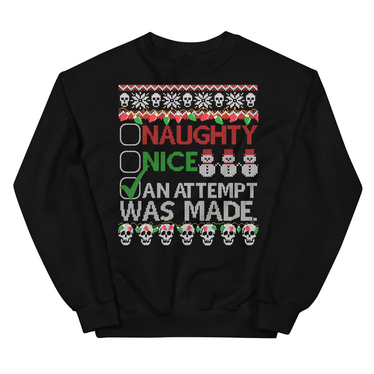 An Attempt Was Made Ugly Christmas Sweatshirt- Because You Tried – House Of  Chingasos