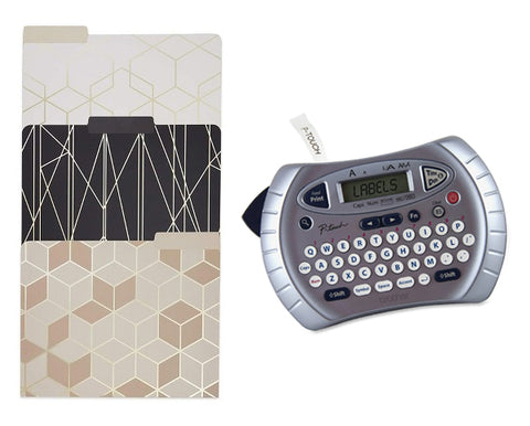 Decorative File Folders and Portable Label Maker