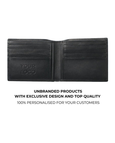 Personalized gifts Black Wallet Sintra with customized logo