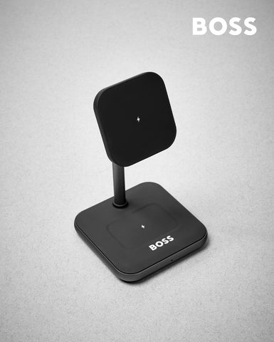 HUGO BOSS 電子禮品 | Magsafe 二合一充電站 HUGO BOSS 黑色無線充電器 Arche