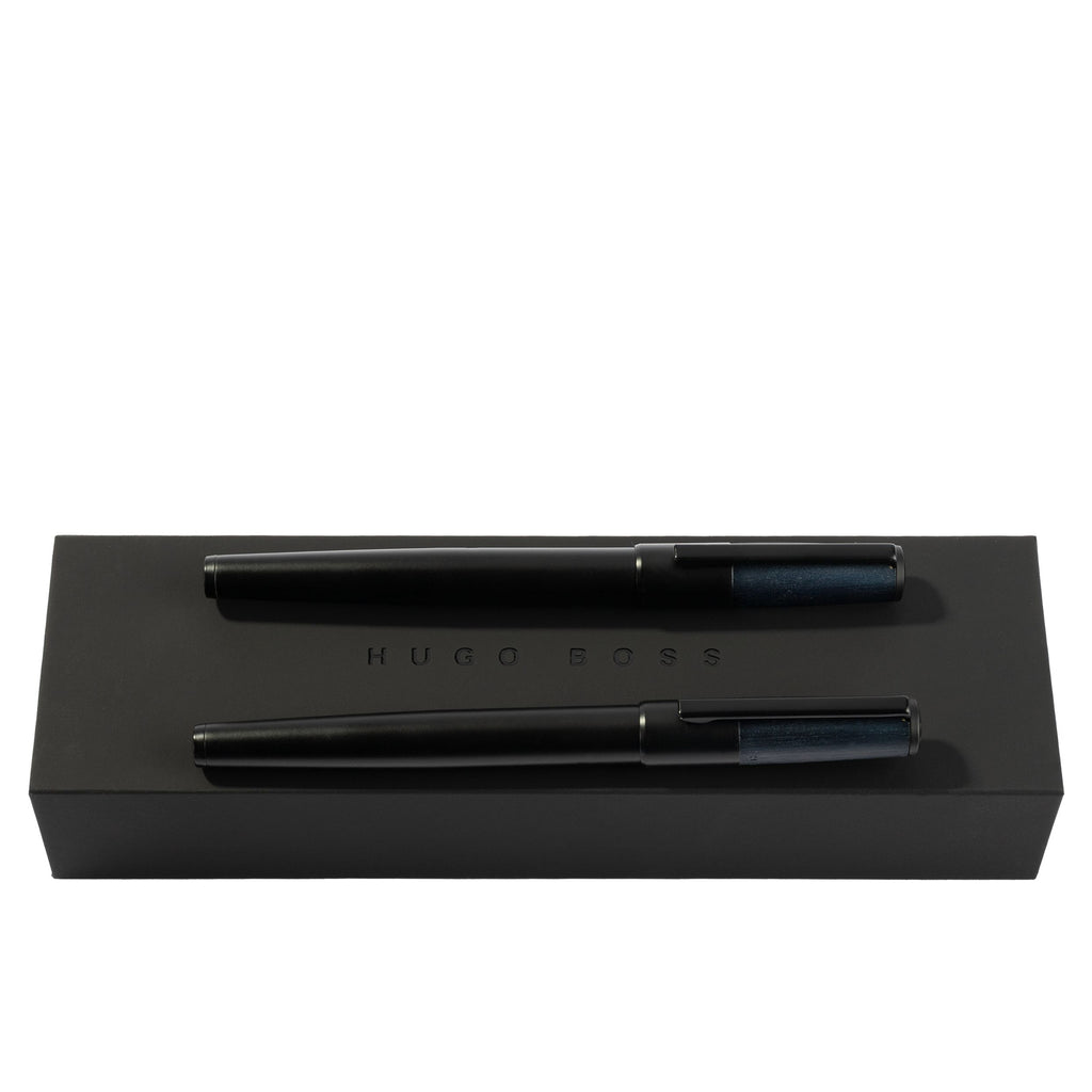 HUGO BOSS BALLPOINT PEN GEAR MINIMAL BLACK & NAVY