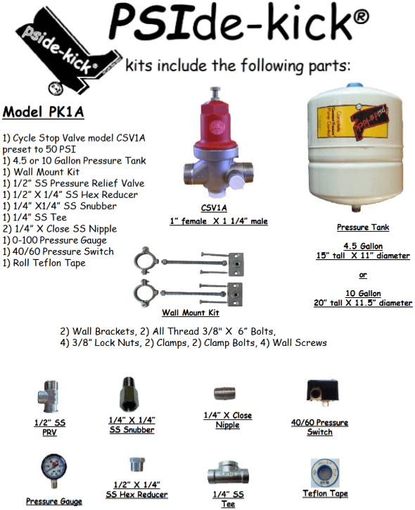 PK1A Pside-Kick specifications