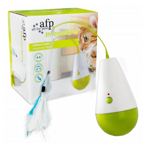 All For Paws Interactives Cat Culbuto Feather Cat Toy