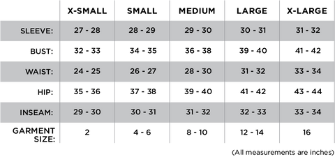 Female Neck Size Chart