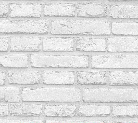 韓國壁紙進口大卷純紙北歐簡約3d立體磚白紋牆復古灰白磚現貨