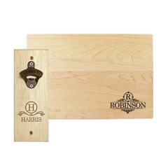 maple board and bottle opener