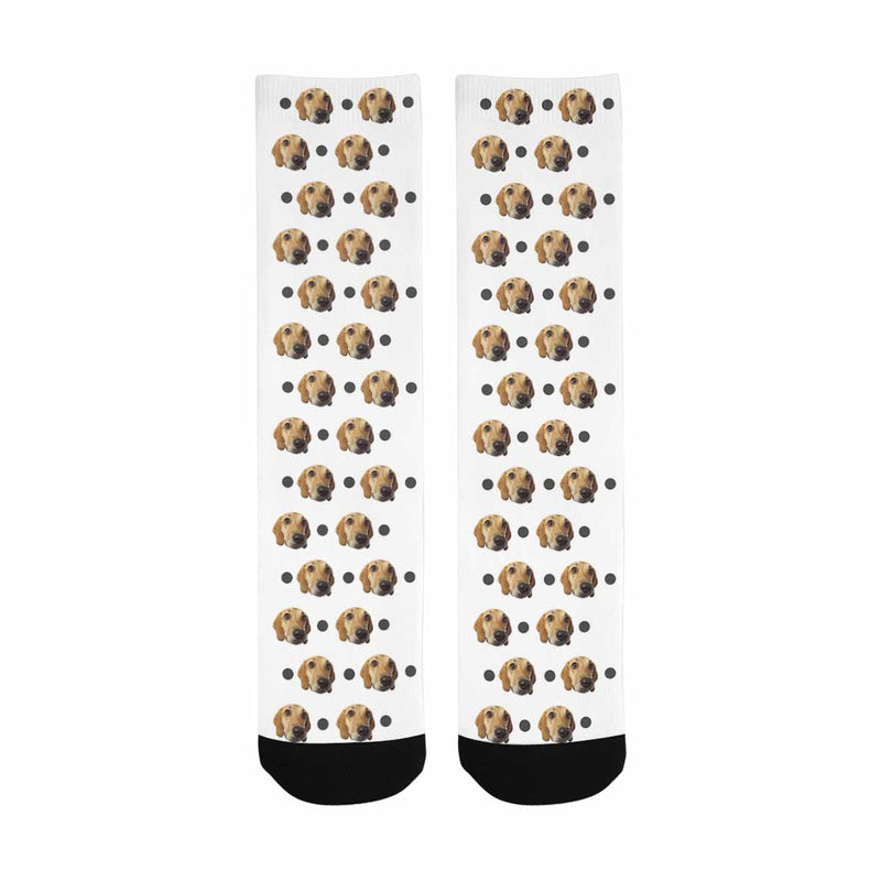 Custom Dog Picture & Dot Socks Personalize Socks Gift – myphotowears