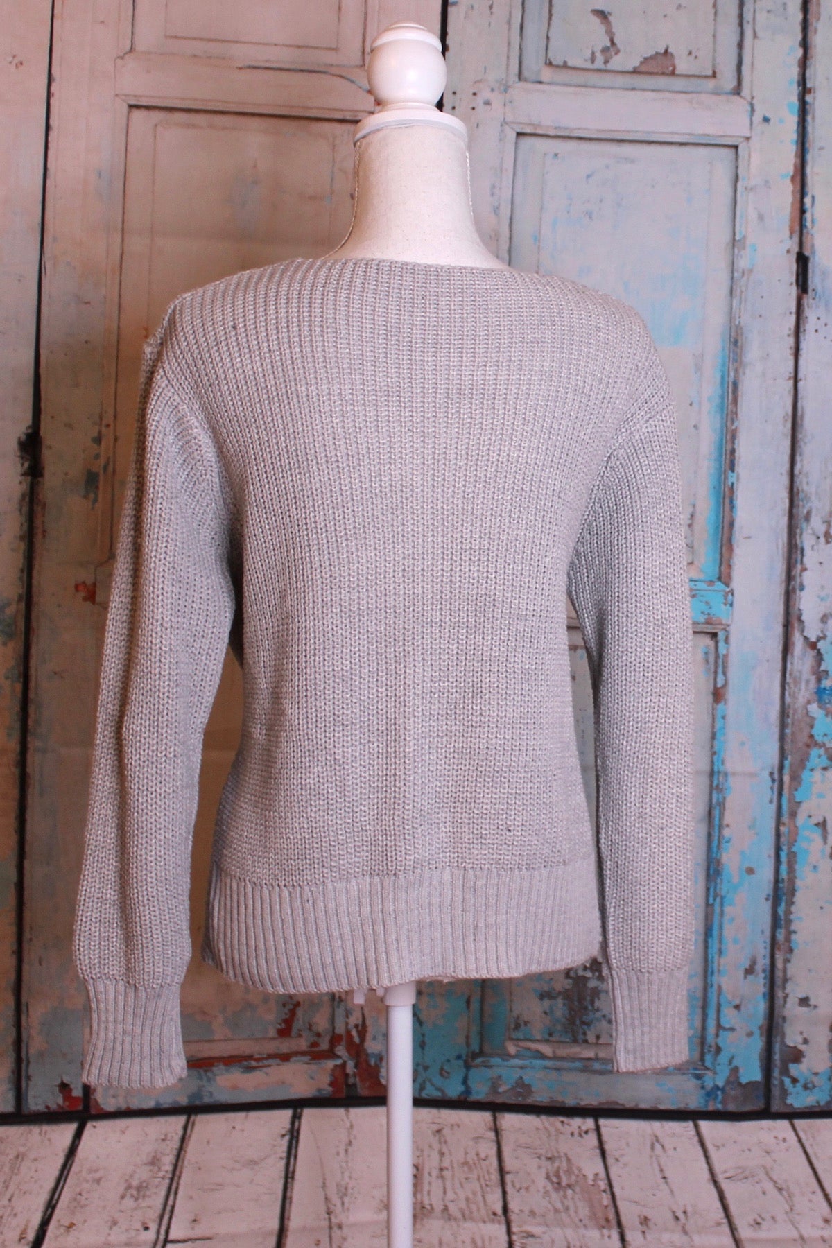 'Tie the Knot' Grey Sweater