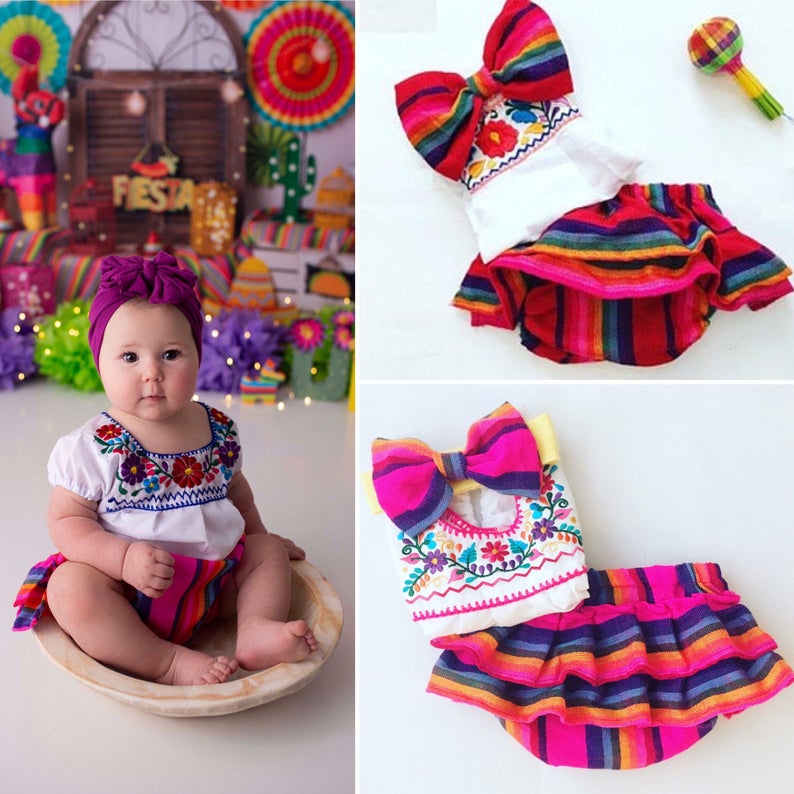 baby girl mexican outfit