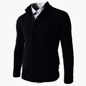 Men Braided Cardigan Sweaters[Shirts Not Included]