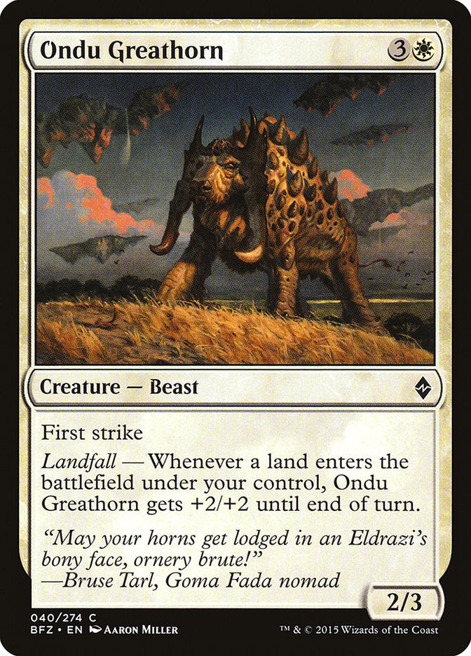Ondu Greathorn - [Foil] Battle for Zendikar (BFZ)