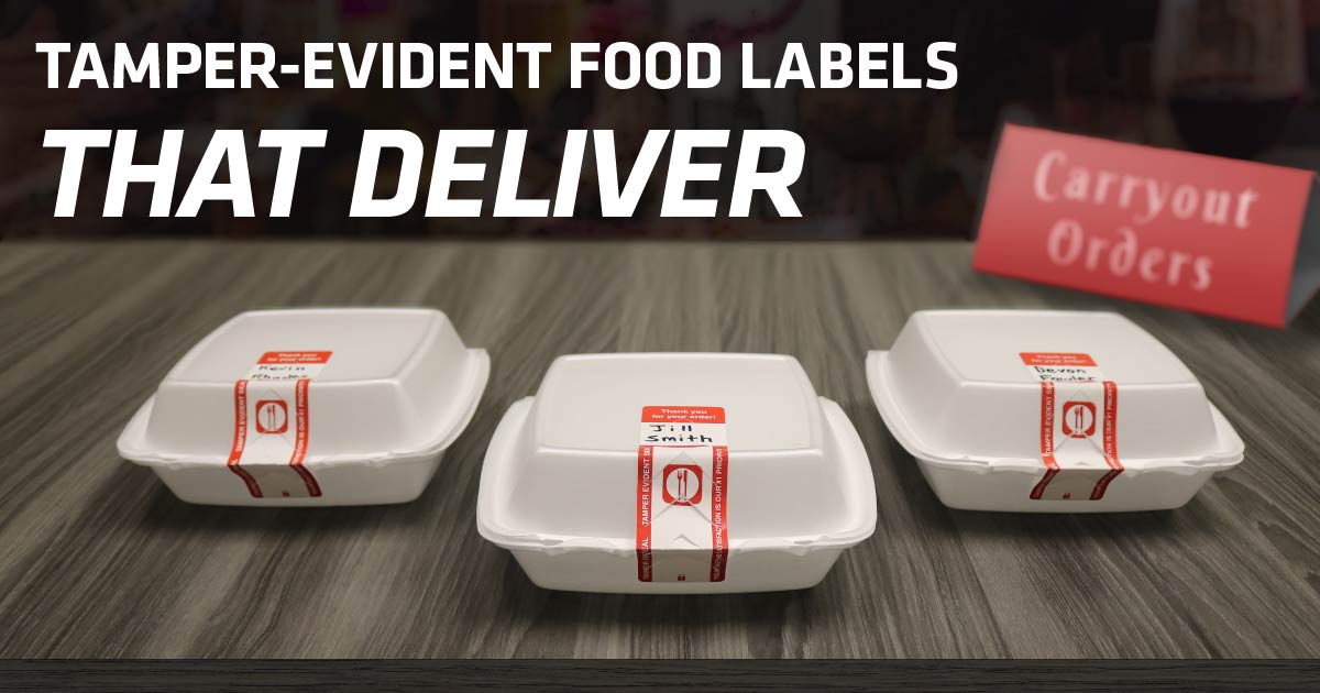 Tamper-Evident Food Labels, Delivery Food Labels, Carryout Food Labels | AdVision Signs - Pittsburgh, PA