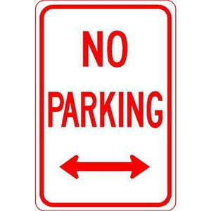 12 X18 No Parking L R Arrow Reflective White Sign Advision Signs Pittsburgh Pa