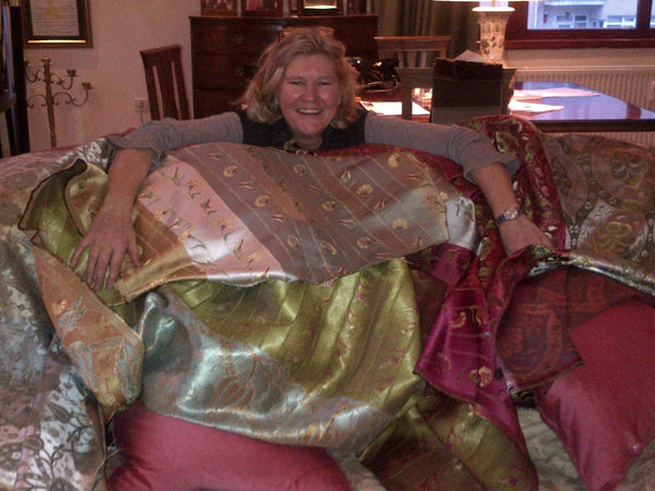 Founder Ros Pollock with Ottoman Silks