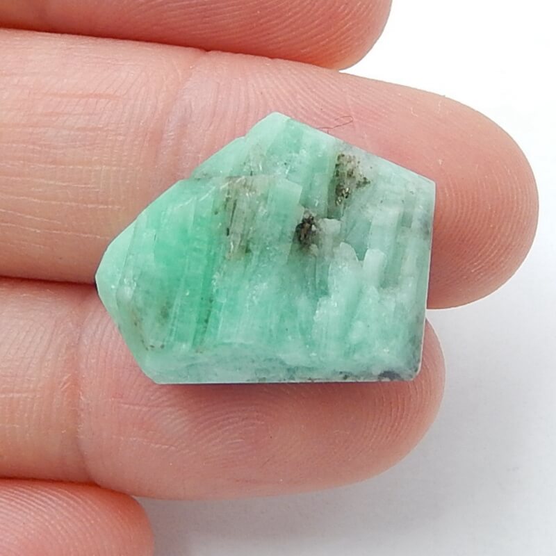 天然石翡翠绿原料，宝石原石，18x13x9mm，3.2g – Gomggsale