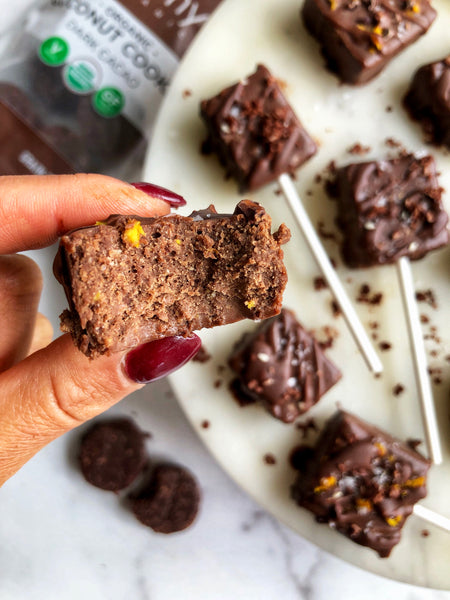 Citrus Cacao Brownie Pops | Emmy's Organics