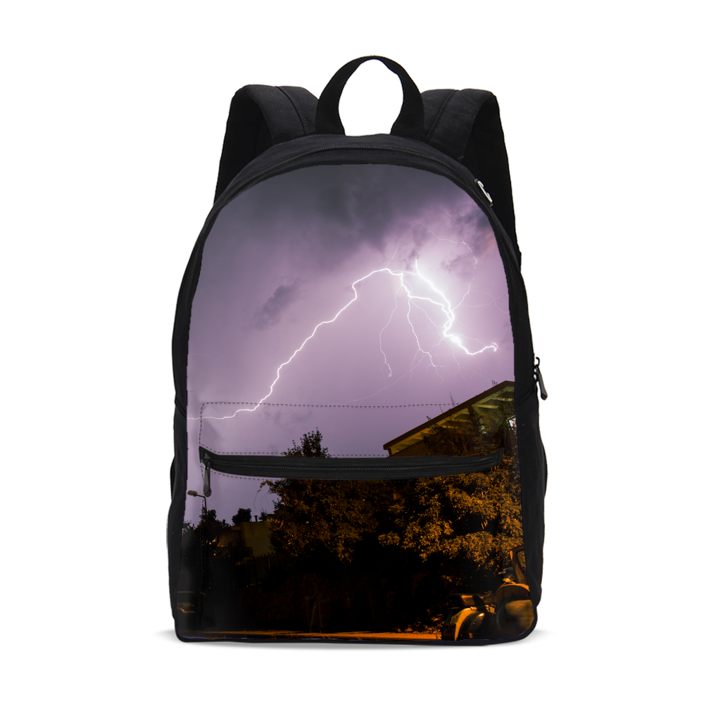 purple canvas backpack