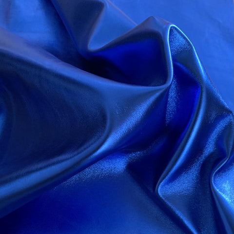 Blue Metallic Leather