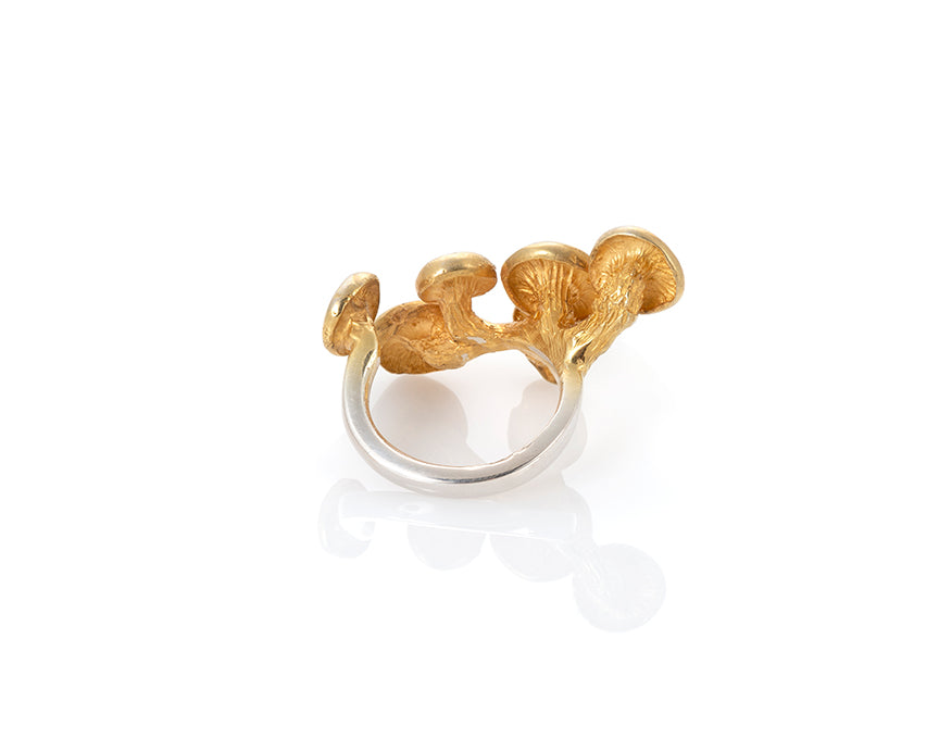 Oyster Fungi Ring 4 - Peggy Skemp Jewelry