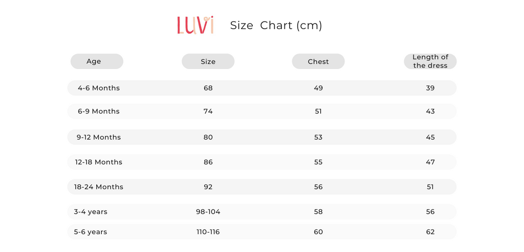 Kids Pants Size Chart – Slowing