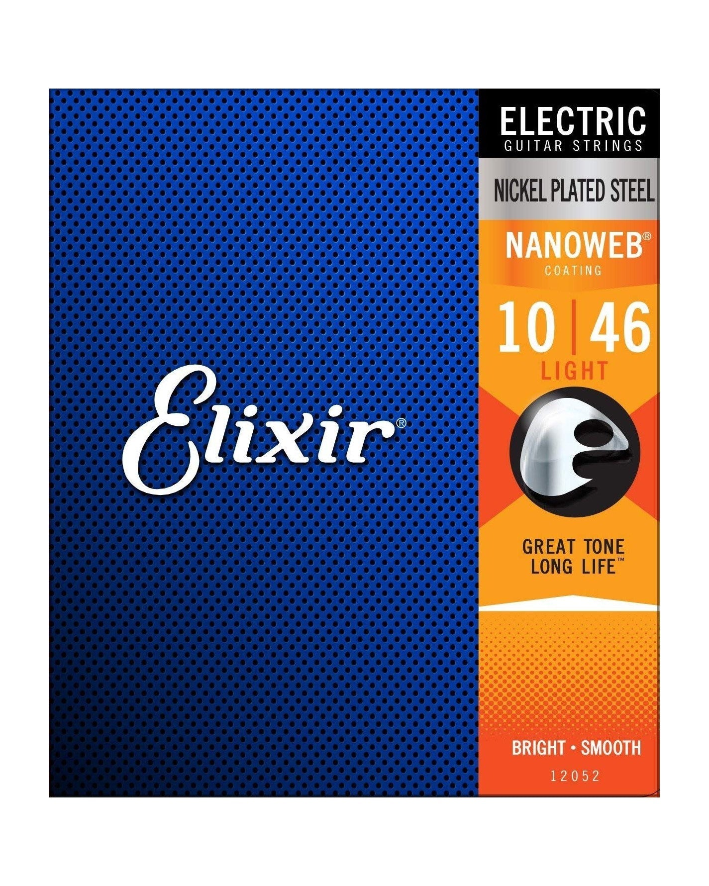 Elixir 12052 Nickel Nanoweb Light Gauge 6-String Electric Guitar Strings