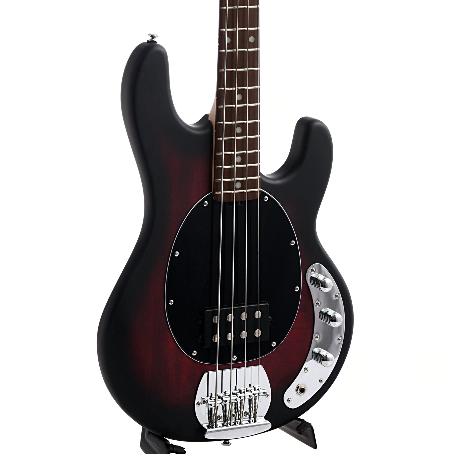 Sterling by Music Man StingRay 4 Bass, Ruby Red Burst Satin Finish