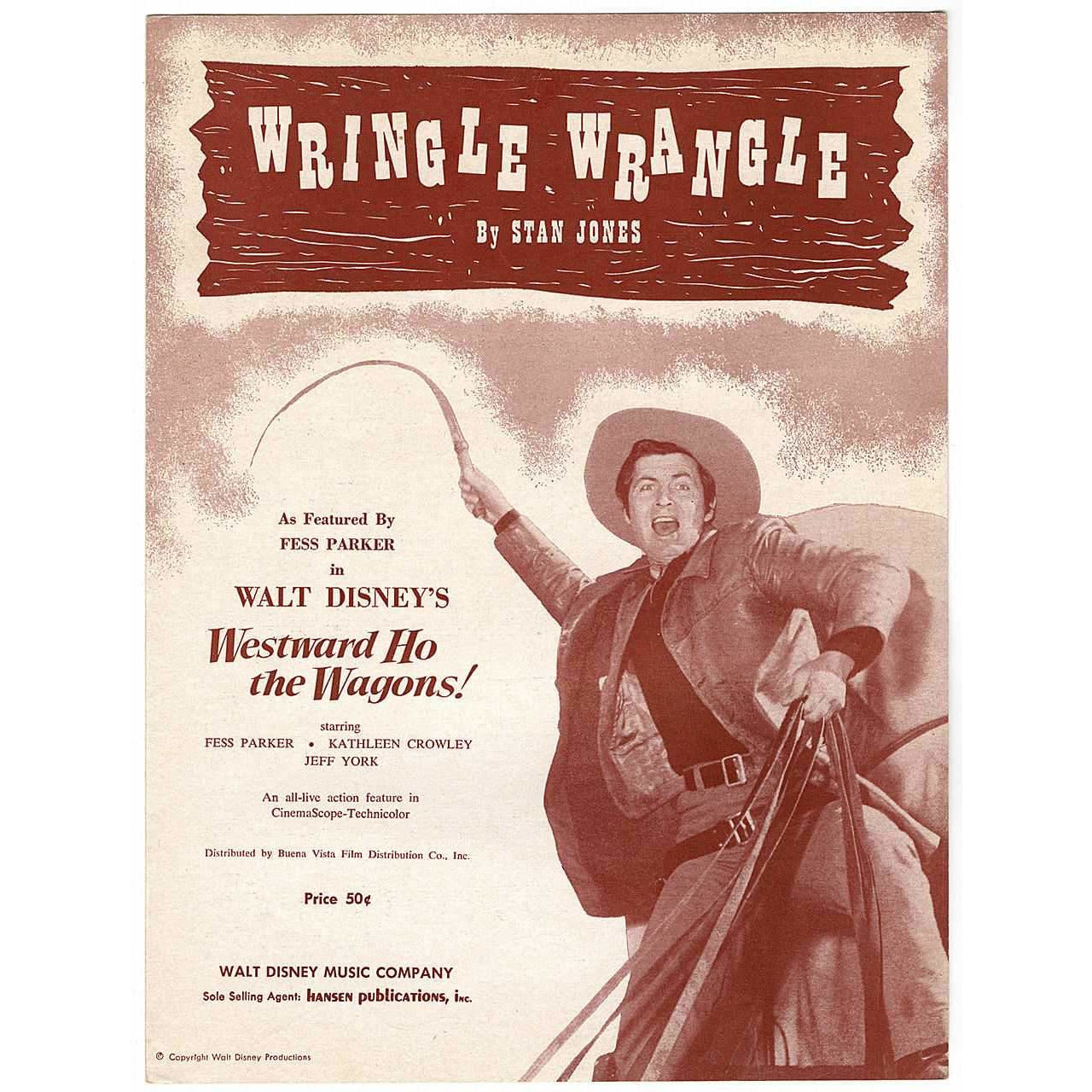 Sheet Music: Wringle Wrangle by Stan Jones (1956)