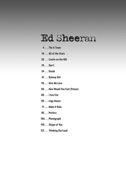 Ed Sheeran Deluxe Guitar Play Along Vol 9 Elderly Instruments