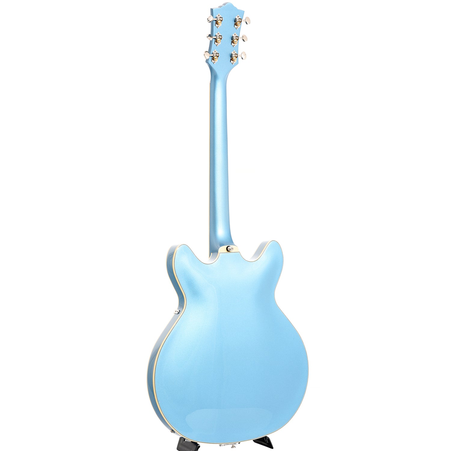Image 12 of Guild Starfire I Double Cutaway Semi-Hollow Body Guitar with Vibrato, Pelham Blue- SKU# GSF1DCV-BLU : Product Type Hollow Body Electric Guitars : Elderly Instruments